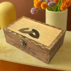 Jewelry Box with Marquetry Top
